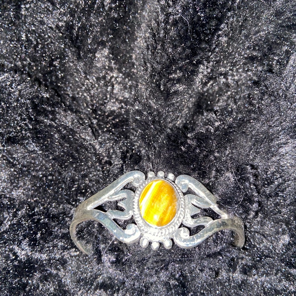 Sterling Silver Natural Gem Bracelet - Picture 6 of 6
